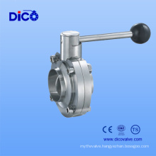Sanitary Weld End Butterfly Valve for Food Industry (DICO Brand)